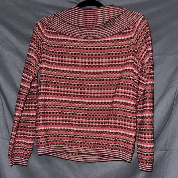 Multicolored box stitch off the shoulder sweater from M by Missoni - Picture 3 of 9